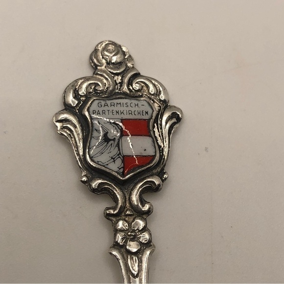 Vtg 800 Silver Garmish Partenkirchen Souvenir Spoon Heidelberg 800 EHJ / 4.1” - Picture 2 of 5